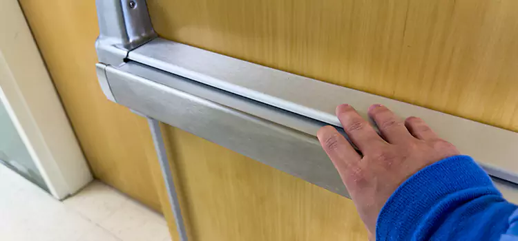 Installing a Push Bar on a Door Mason